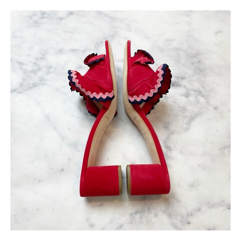 Loeffler Randall Vera Suede Ric Rac Slide Sandals 9.5 - Picture 7 of 11